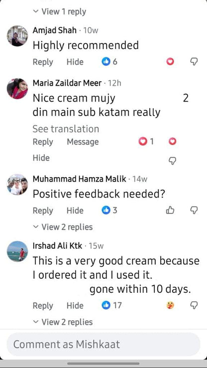 MISHKAAT CREAM: Intensive Skin Repair Cream (30-Years-Old Botanical-Recipe)